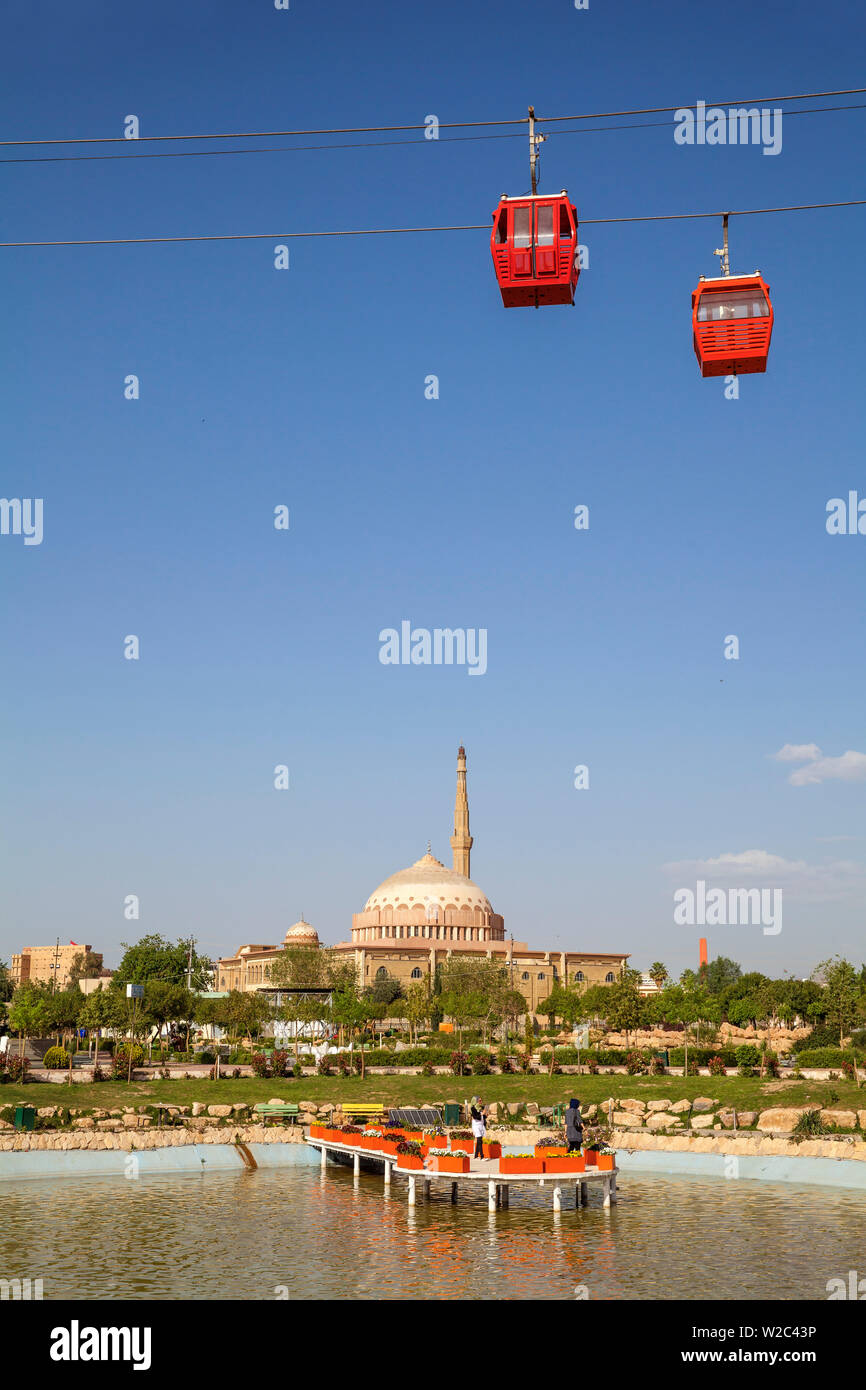 L'Iraq, Kurdistan, Erbil Shanidar Park e al moschea Sawaf Foto Stock