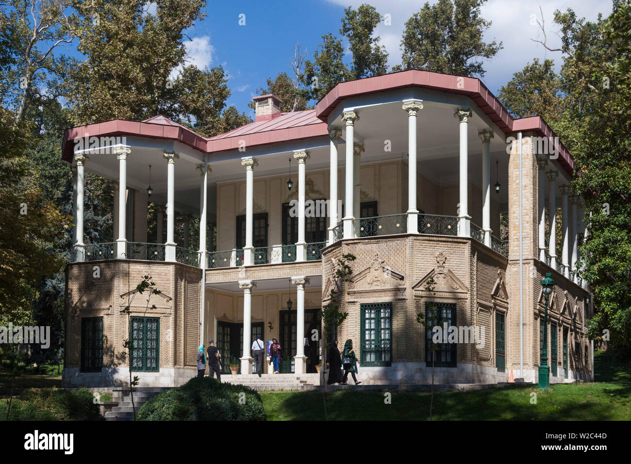 Iran, Teheran Niyavaran complesso palazzo, palazzo dell'ultimo Shah, Ahmad Shahi Paviliion Foto Stock