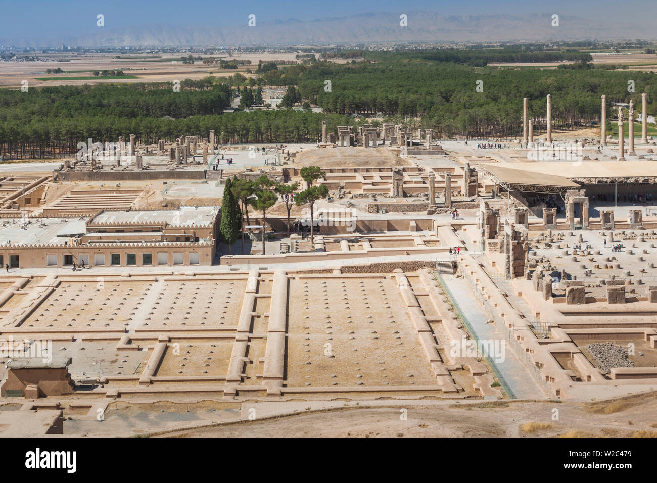 Iran, Central Iran, Persepolis, VI secolo a.c. la città antica, vista in elevazione Foto Stock