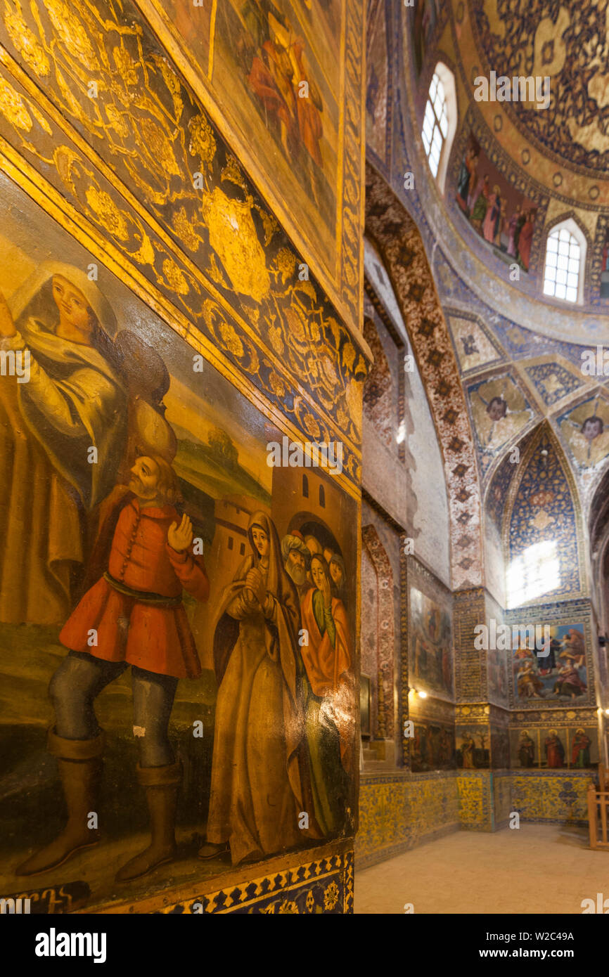 Iran, Central Iran, Esfahan, Betlemme Chiesa Armena, interno Foto Stock