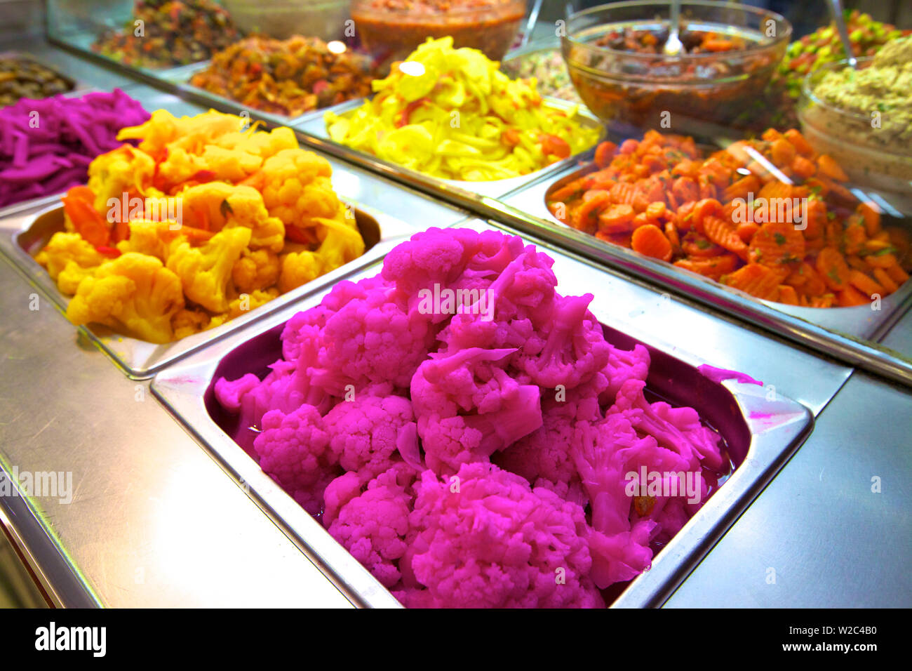 Verdure sottaceto, Gerusalemme, Israele, Medio Oriente Foto Stock