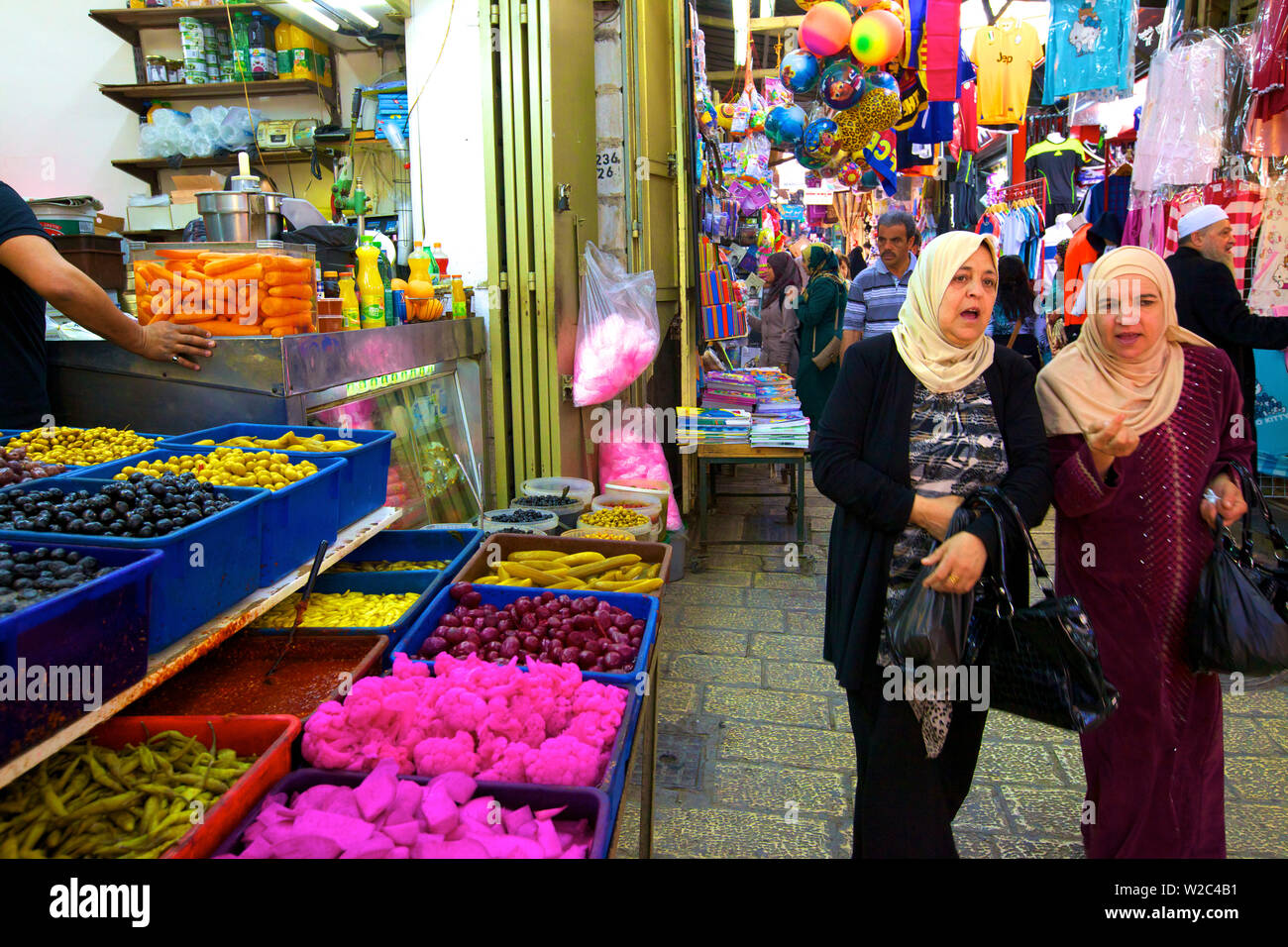 Mercato nel Quartiere Musulmano, Gerusalemme, Israele, Medio Oriente Foto Stock
