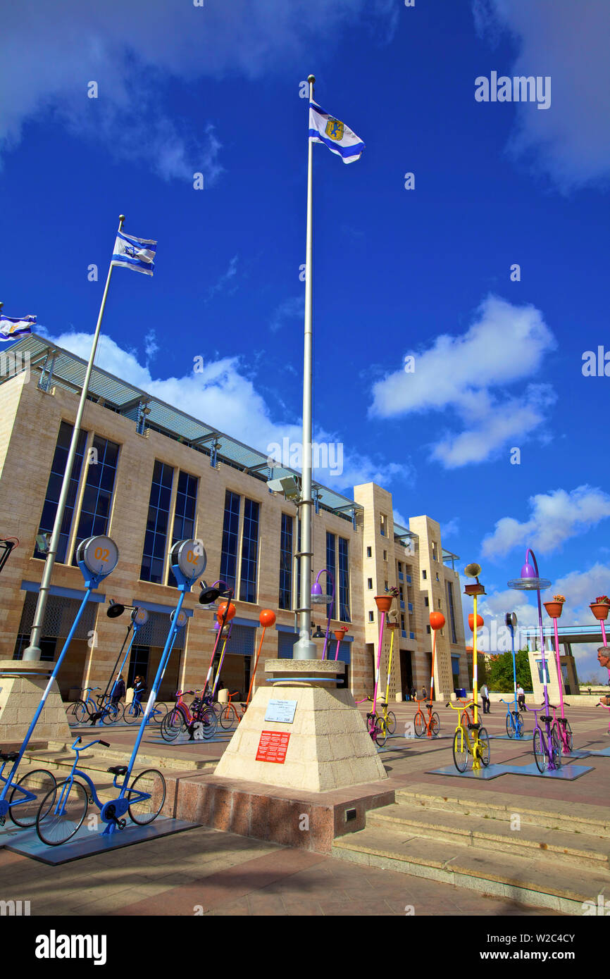 Gerusalemme Town Hall, Gerusalemme, Israele, Medio Oriente Foto Stock