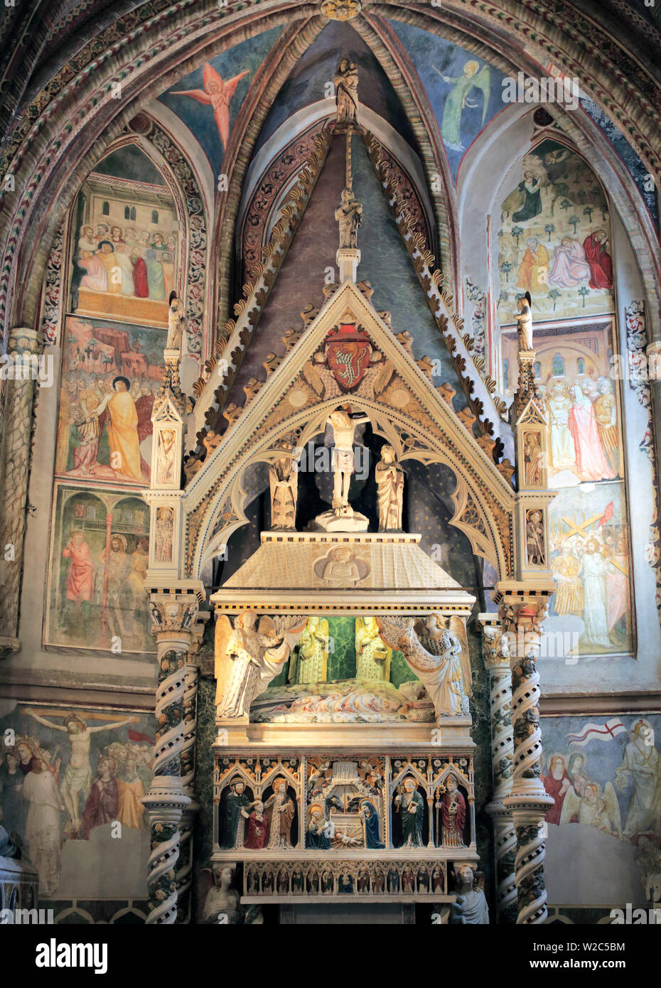 Interno del Duomo di Napoli (Duomo), Napoli, campania, Italy Foto Stock