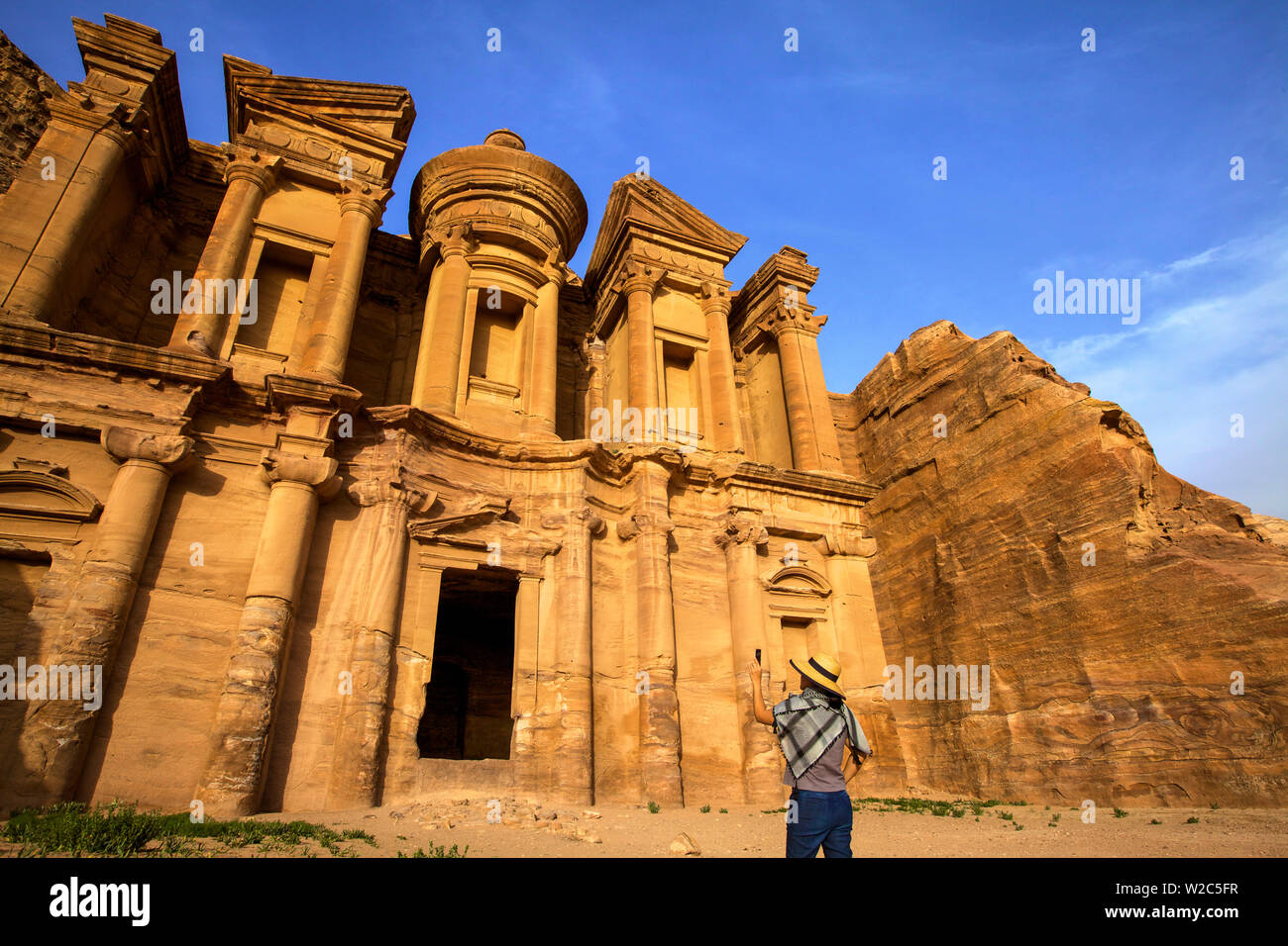 Il monastero, Petra, Giordania, Medio Oriente (MR) Foto Stock