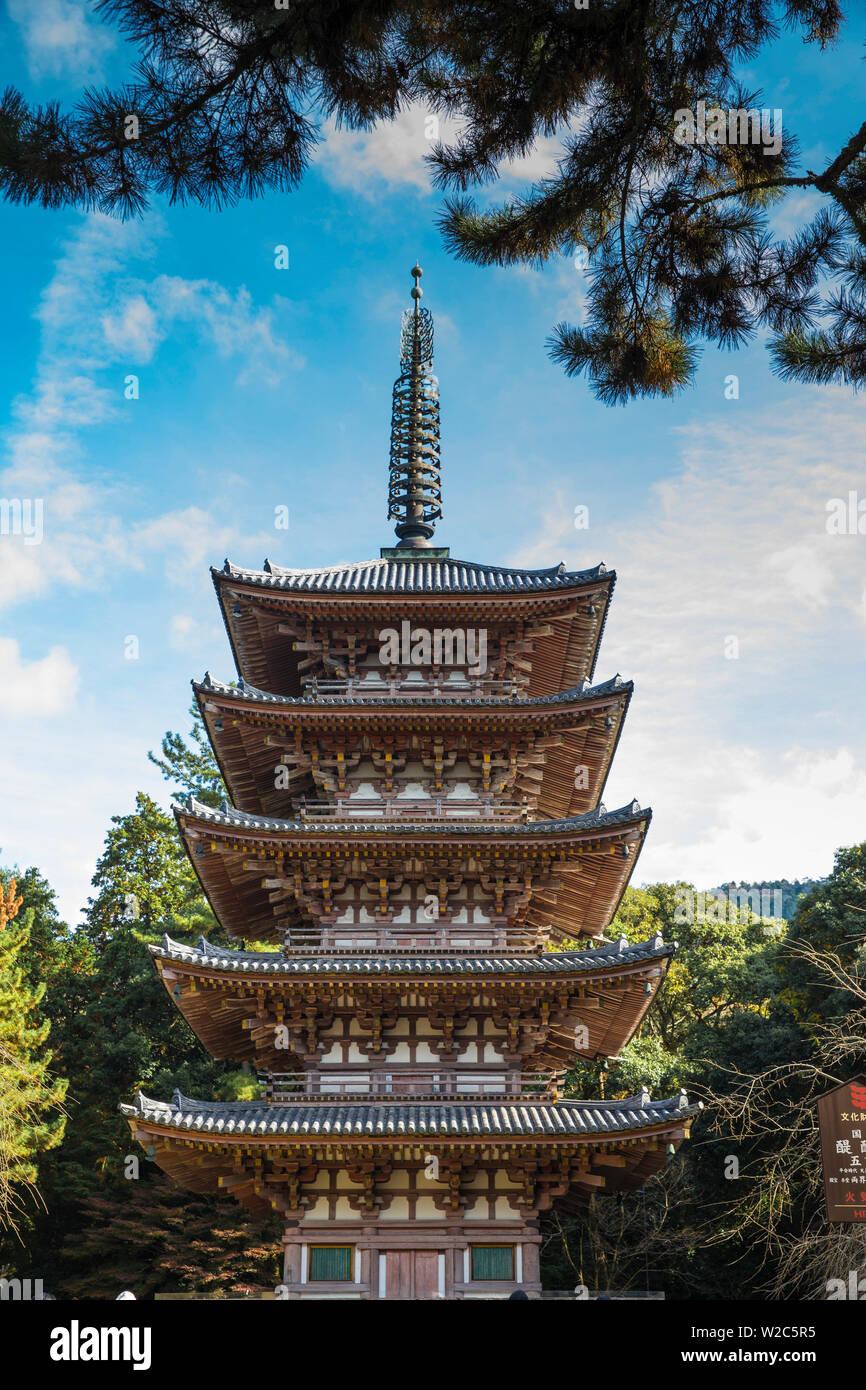 Giappone, Kyoto, Daigoji tempio, Goju-no-a pagoda Foto Stock