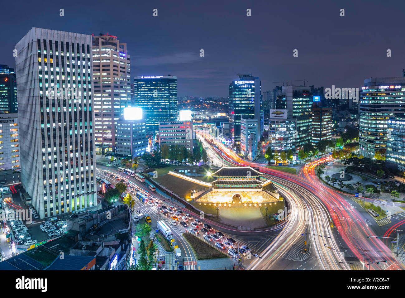 Sungnyemun Gate (Mercato Namdaemun Gate), Seul, Corea del Sud Foto Stock