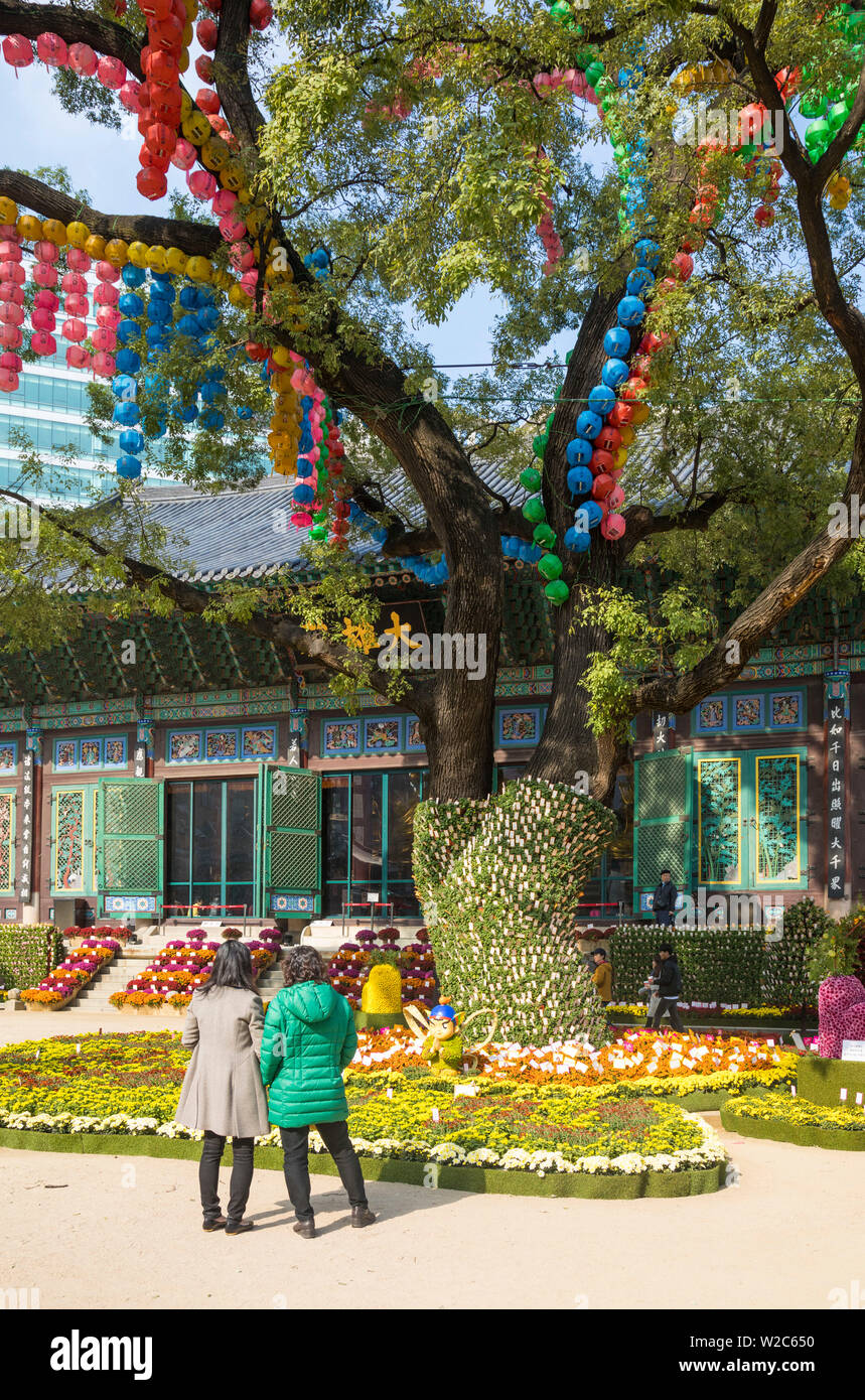Jogyesa tempio buddista, Seoul, Corea del Sud Foto Stock