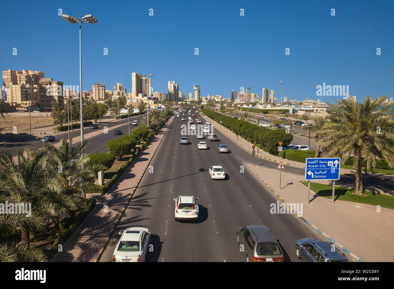 Il Kuwait Kuwait City, Salmiya, Yacht Club sul Golfo Arabico St Foto Stock