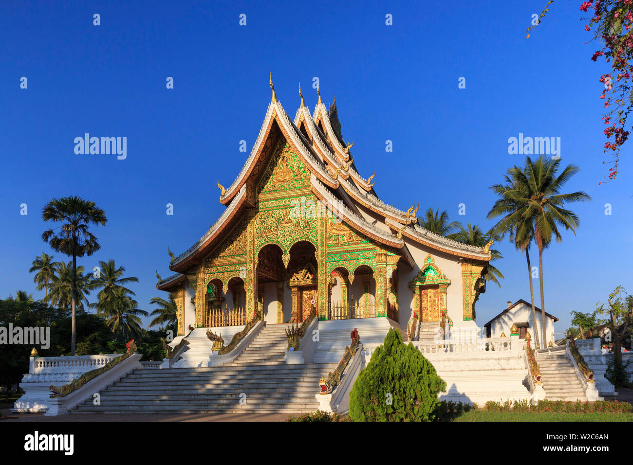 Laos, Luang Prabang (Sito UNESCO), Wat Mai tempio Foto Stock