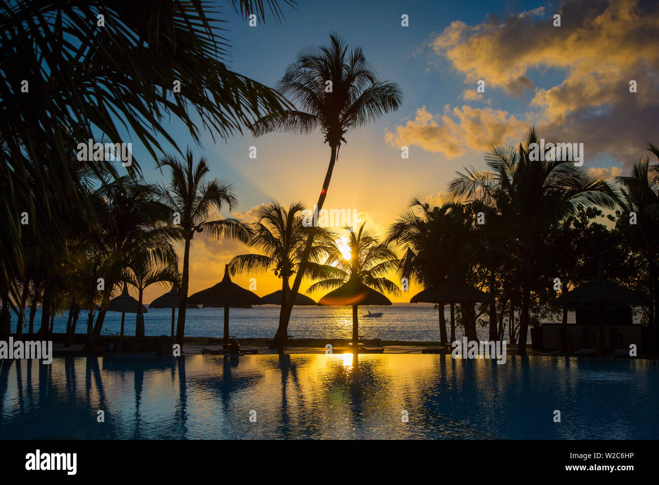 Beachcomber Dinarobin Hotel, Le Morne Brabant Penisola, Black River (Riviere Noire), costa Ovest, Maurizio Foto Stock