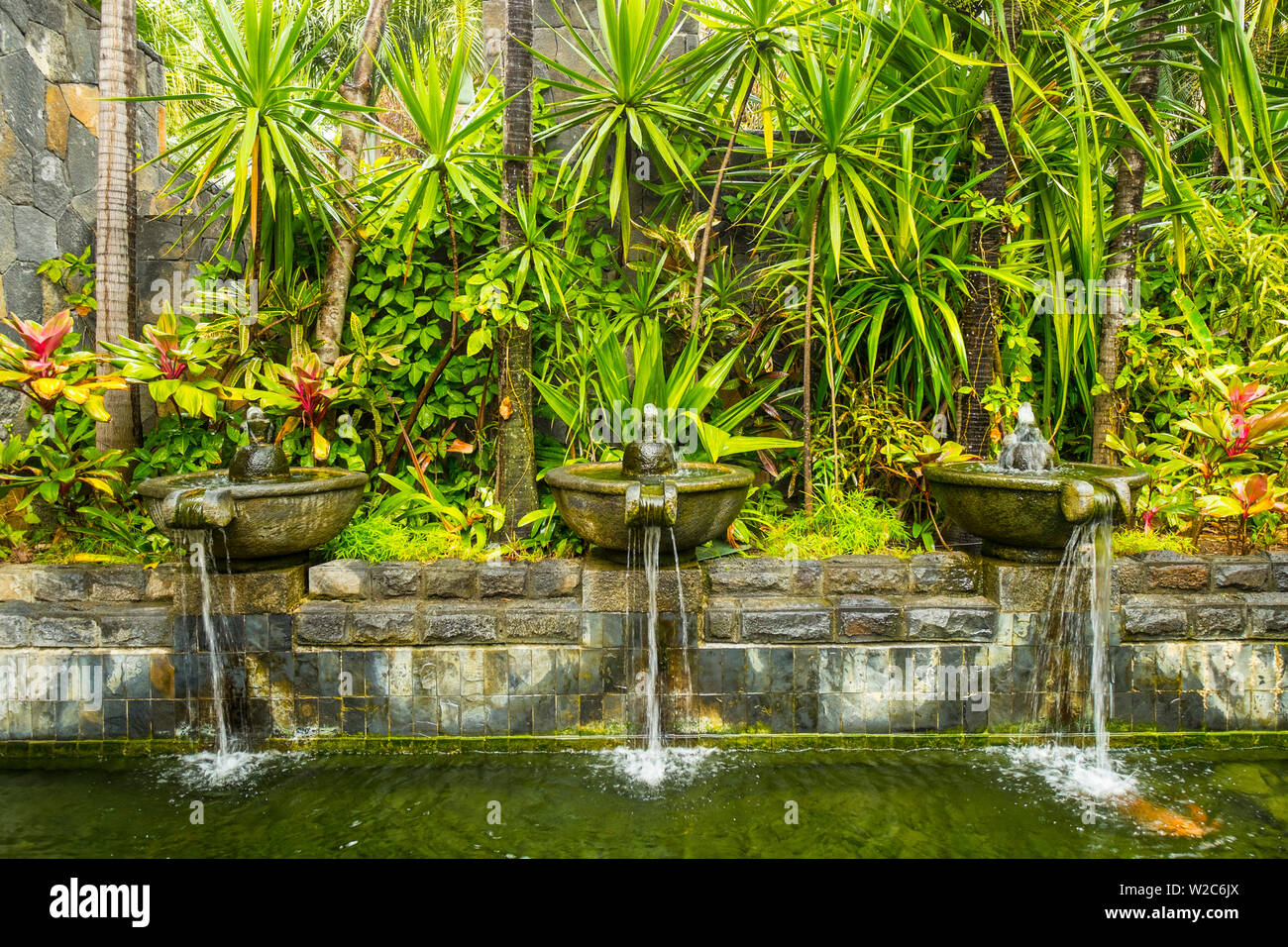 Ingresso a Le Touessrok Hotel Trou d'Eau Douce, Flacq, East Coast, Mauritius Foto Stock