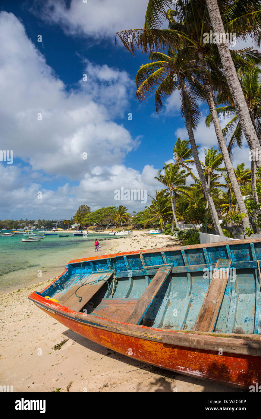 Spiaggia di Trou d'Eau Douce, Flacq, East Coast, Mauritius Foto Stock