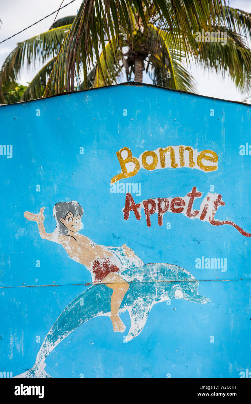 Carta murale, Trou d'Eau Douce, Flacq, East Coast, Mauritius Foto Stock