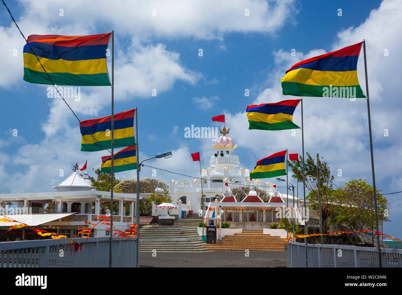Sagar Shiv Mandir Hindu Temple, Poste de Flacq, Flacq, East Coast, Mauritius Foto Stock