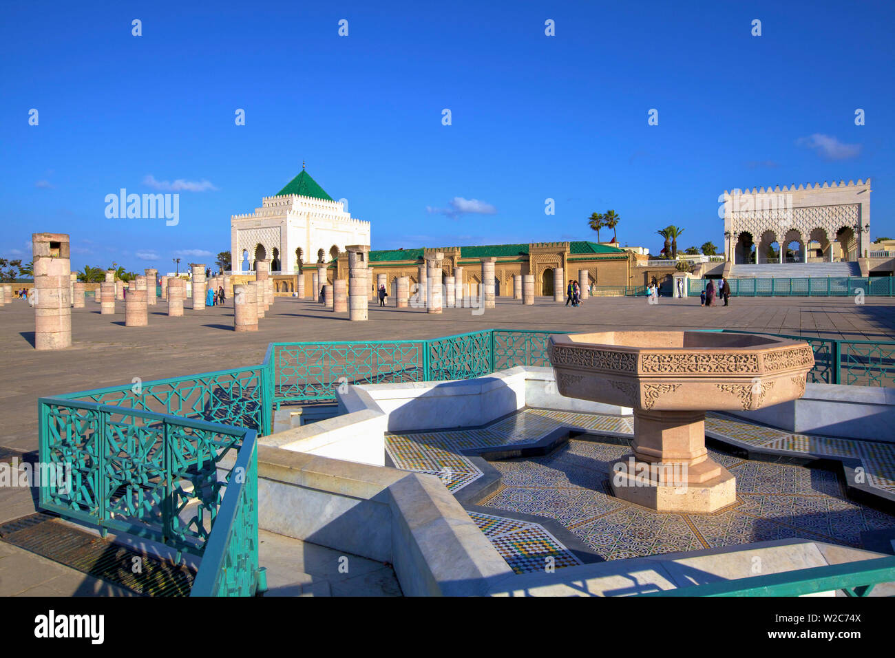 Mausoleo di Mohammed V, Rabat, Marocco, Africa del Nord Foto Stock