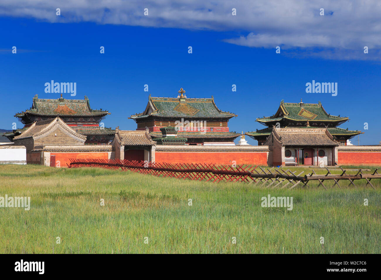 Erdene Zuu monastero Buddista, Kharkhorin, Ovorkhangai Provincia, Mongolia Foto Stock