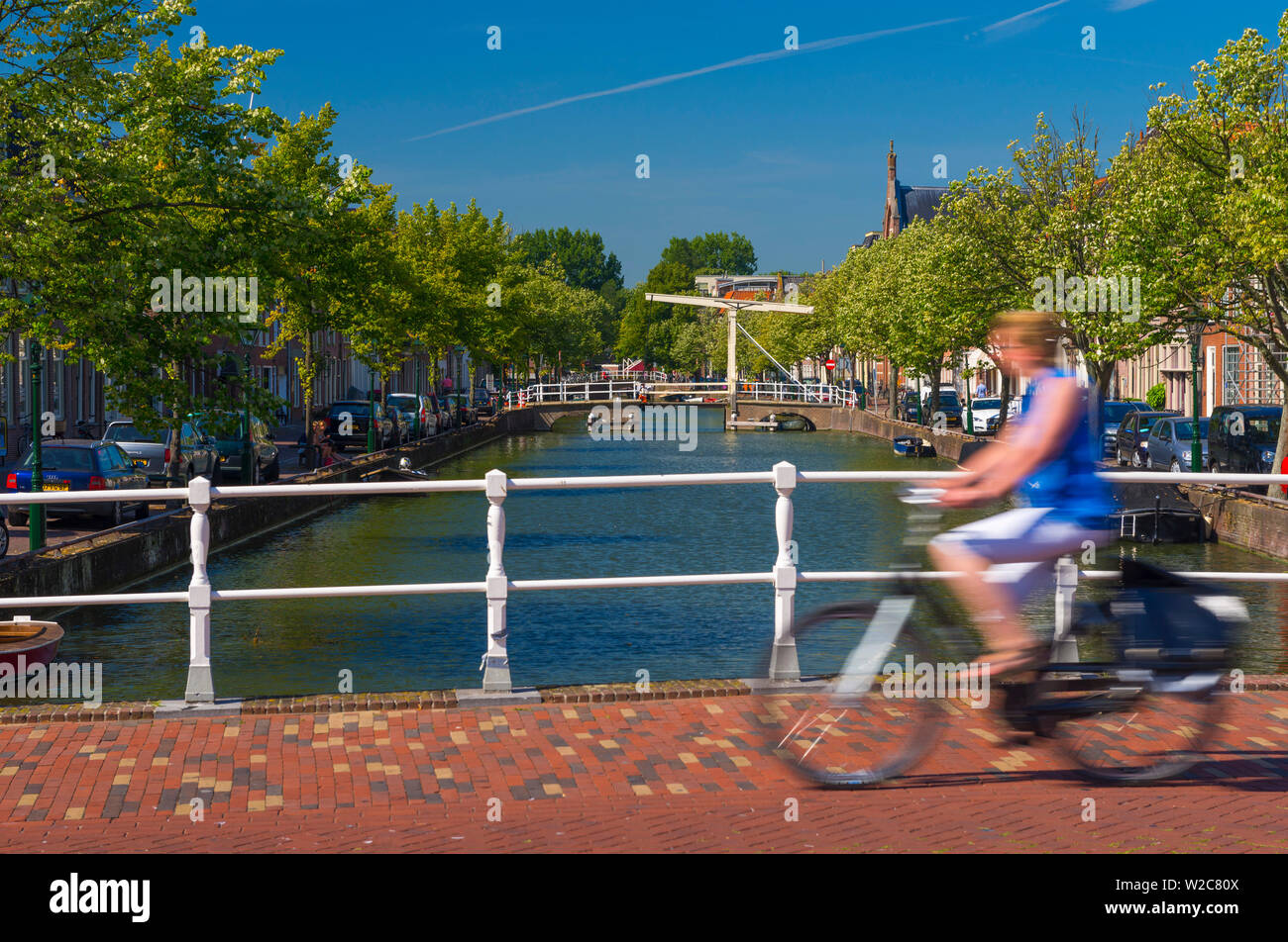 Paesi Bassi, North Holland (Olanda settentrionale), Alkmaar, Oudegracht Foto Stock