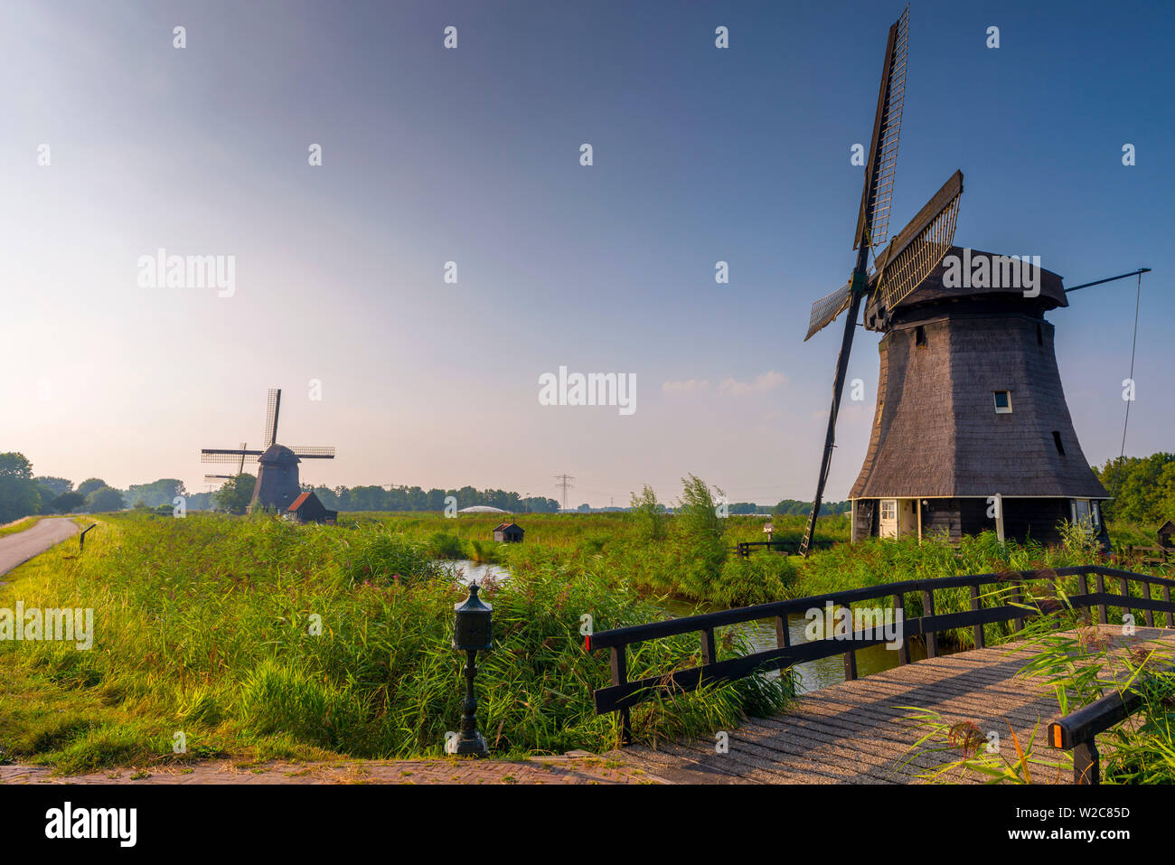 Paesi Bassi, North Holland, Schermer complesso di Mulino a vento Foto Stock