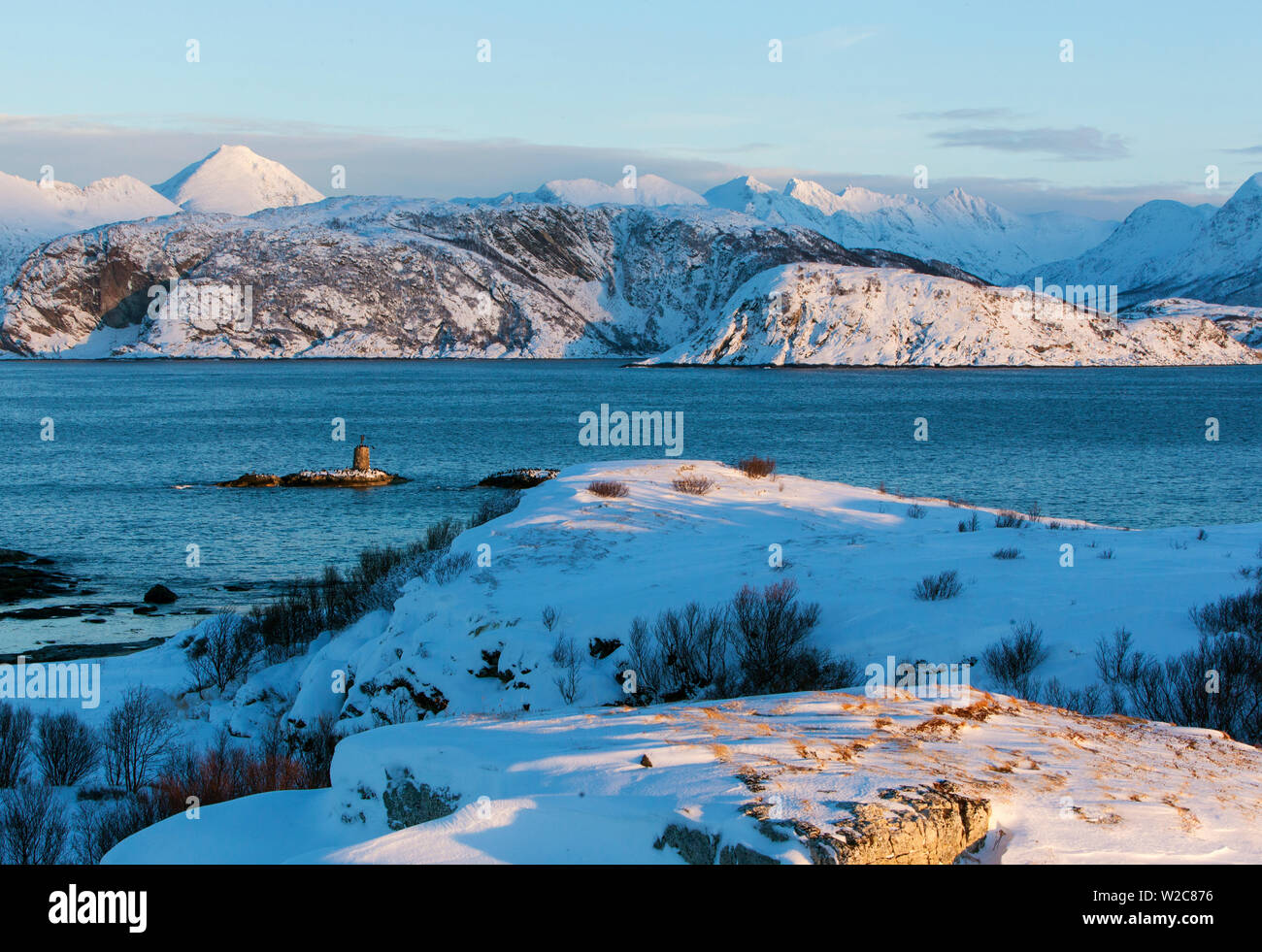 Sommaroy, regione di Troms, regione artica, Norvegia Foto Stock