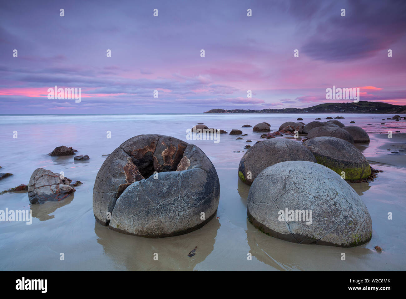 Moeraki Boulders, Isola del Sud, Nuova Zelanda Foto Stock