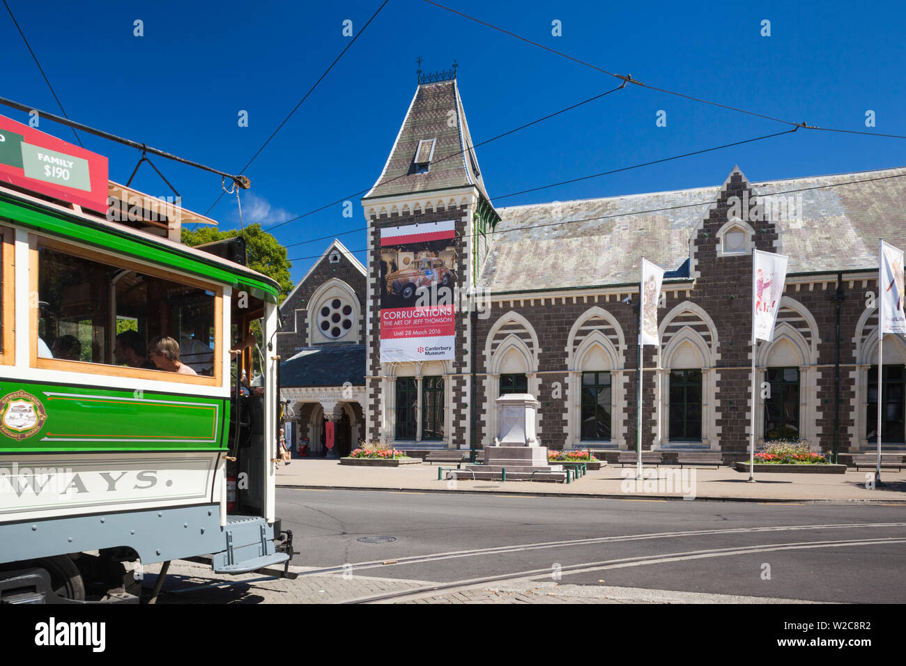 Nuova Zelanda, Isola del Sud, Christchurch, il Museo di Canterbury, esterna Foto Stock