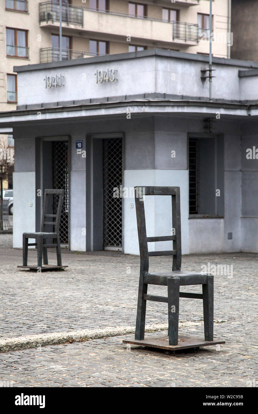 Ghetto Piazza degli Eroi, Cracovia, in Polonia, in Europa Foto Stock