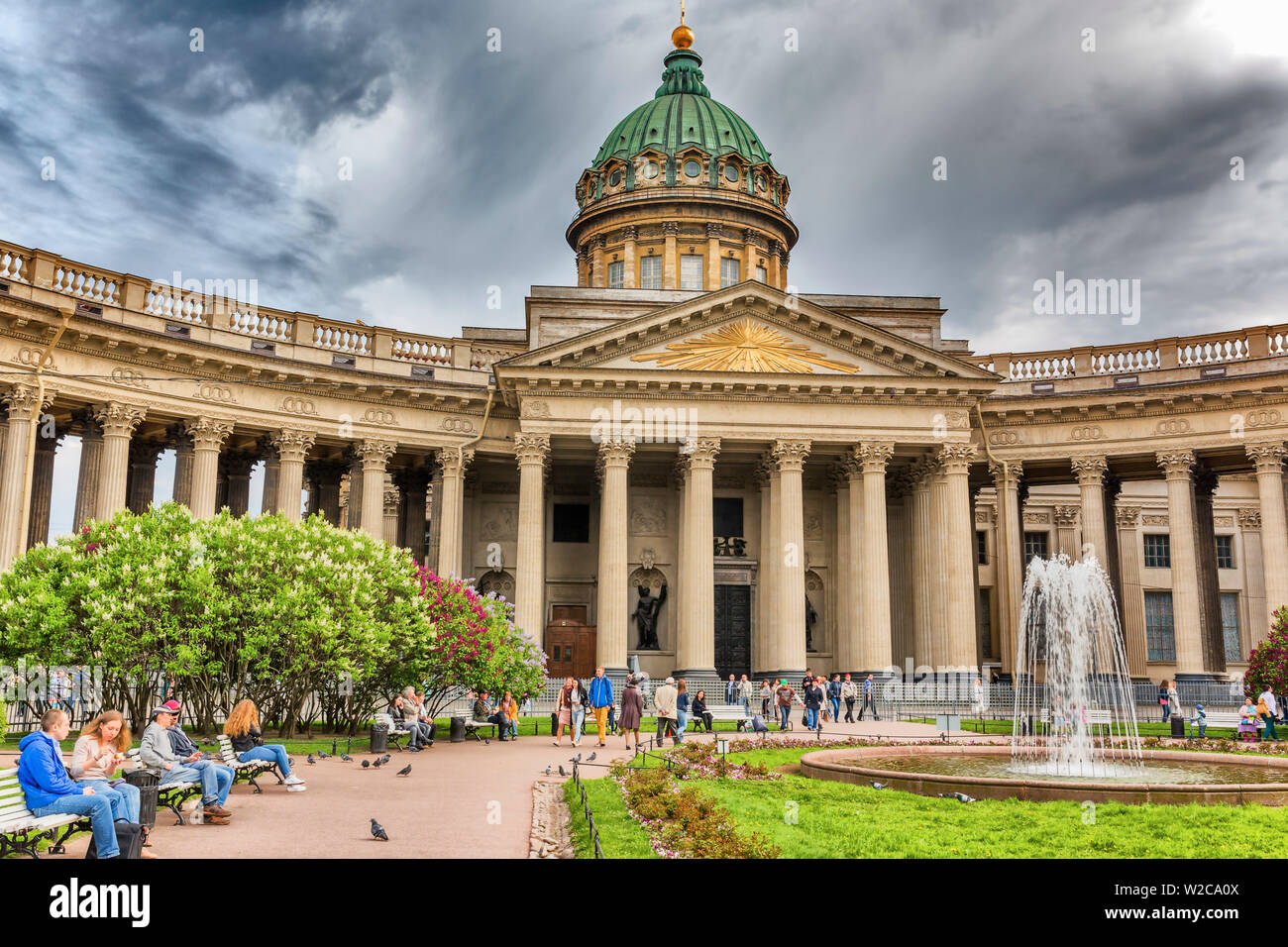Cattedrale di Kazan, San Pietroburgo, Russia Foto Stock