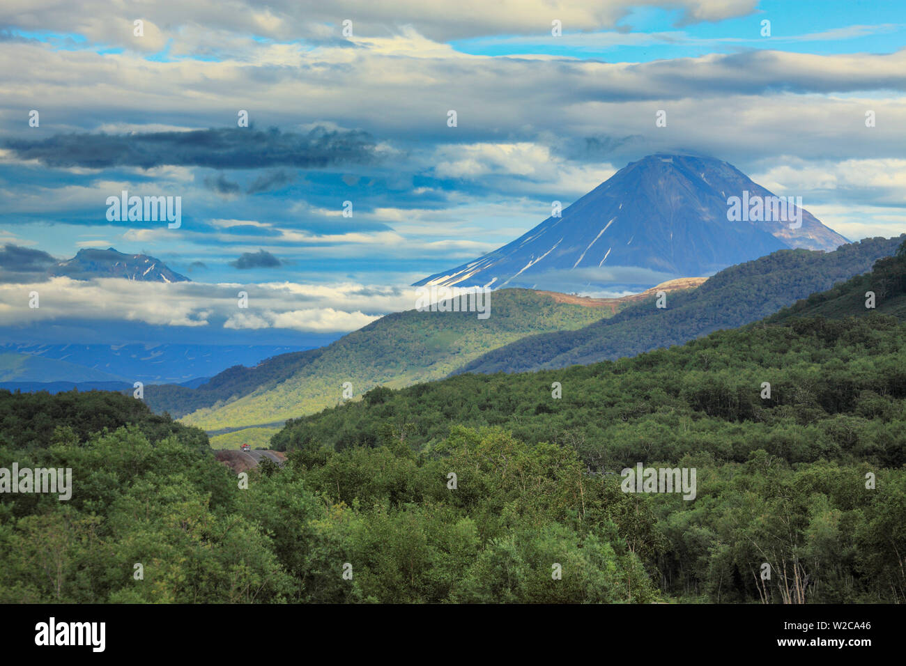 Vulcano Koryaksky (Koryakskaya Sopka), penisola di Kamchatka, Russia Foto Stock