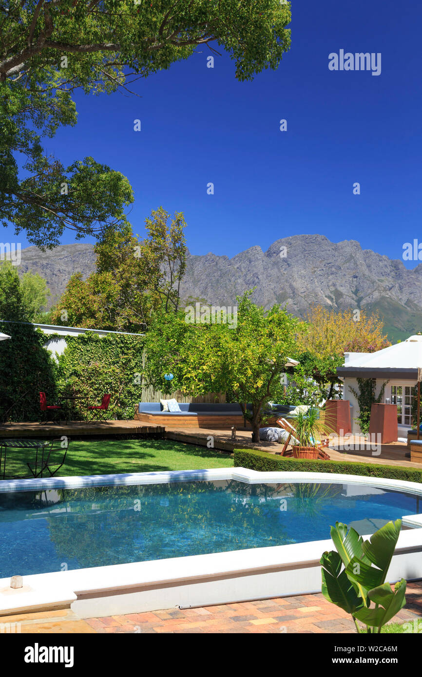 Sud Africa, Western Cape, Franschhoek, Bed and Breakfast Foto Stock