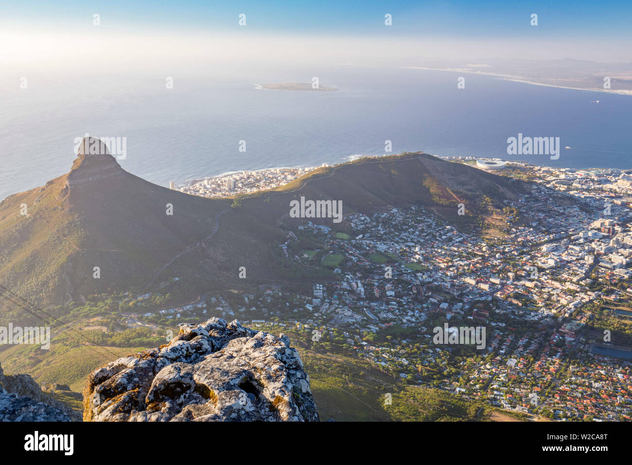 Sud Africa, Western Cape, Cape Town, Cry vista dal monte Table Foto Stock