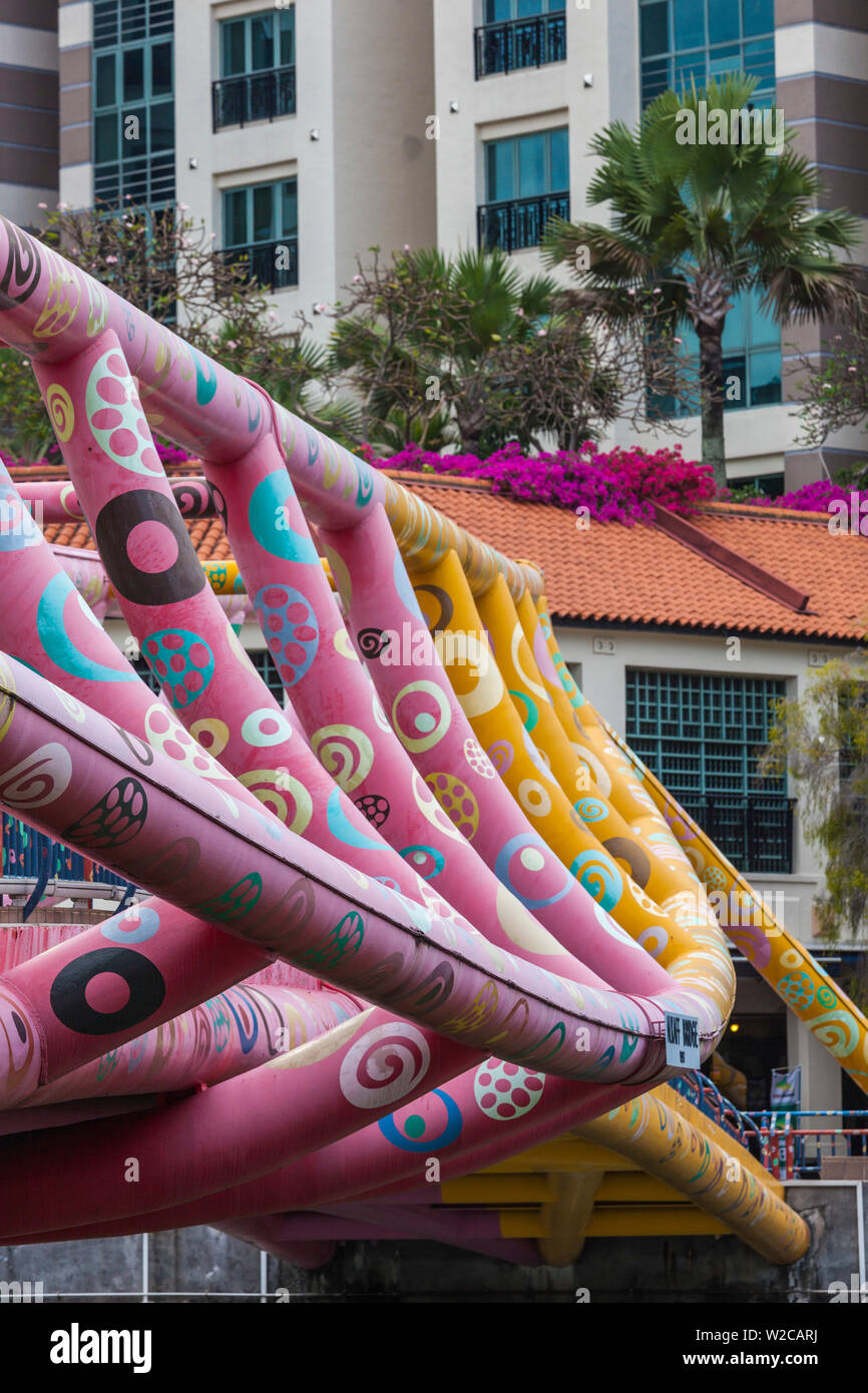 Singapore, Alkaff Bridge, Singapore arte del Bridge Foto Stock