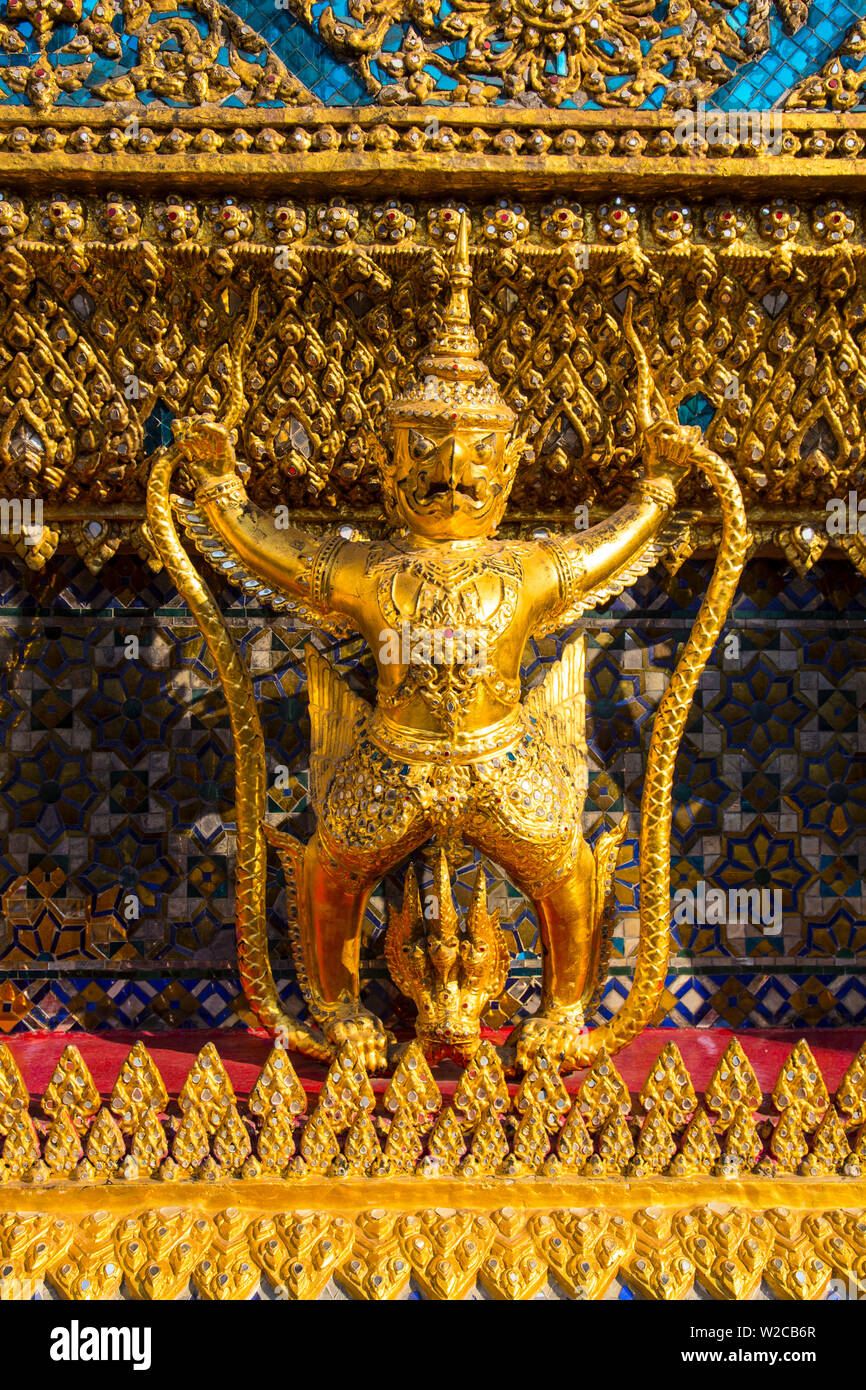 Il Wat Phra Kaew (il Tempio del Buddha di smeraldo), Bangkok, Thailandia Foto Stock