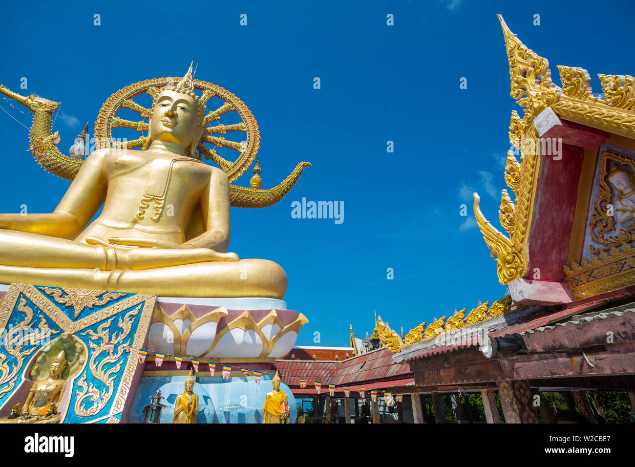 Il Wat Phra Yai Ko Pan (Big Buddha), Bo Phut, Koh Samui, Thailandia Foto Stock