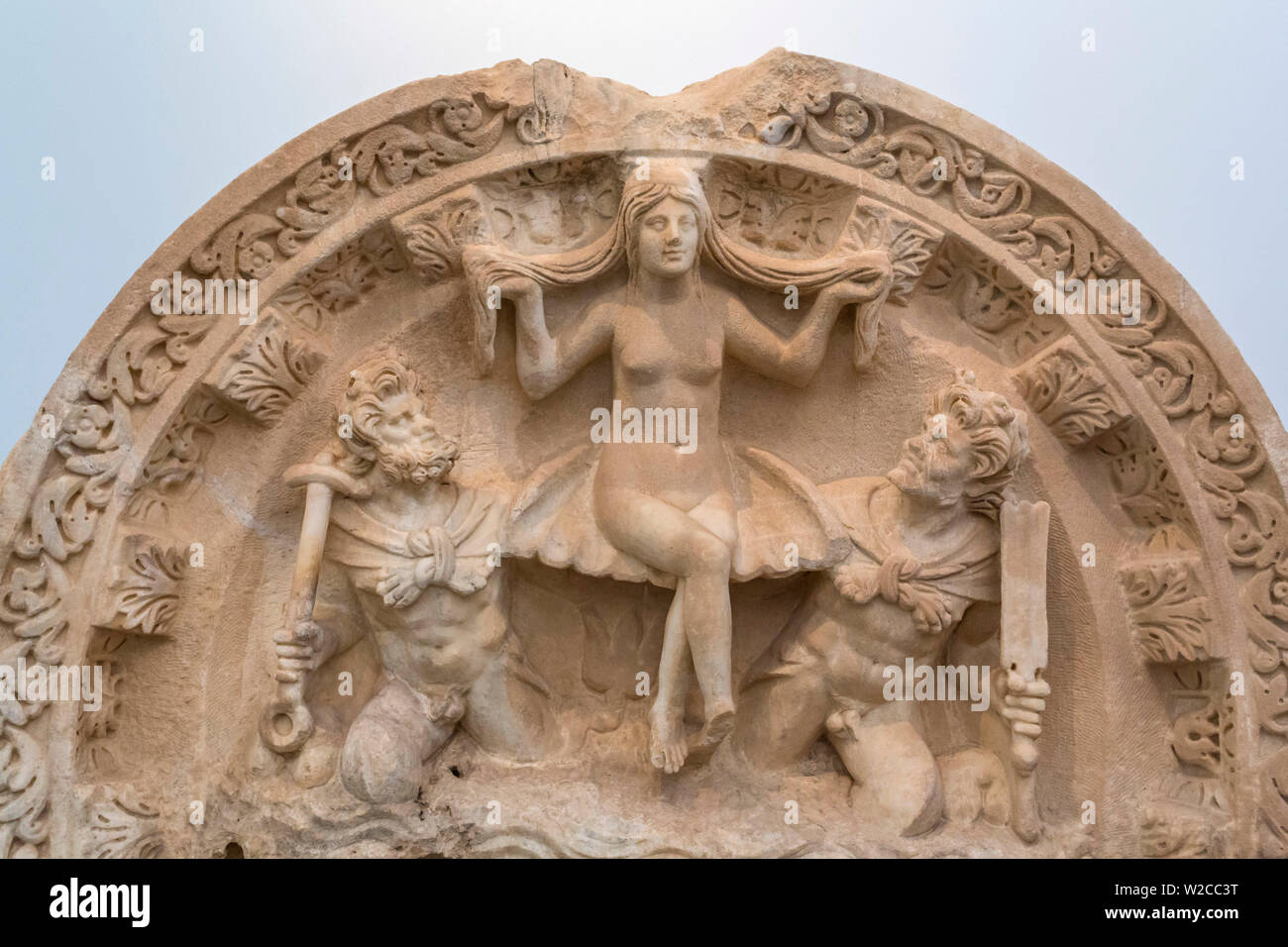 Scultura ellenistica nel museo di archeologia, Aphrodisias, Aydin Provincia, Turchia Foto Stock