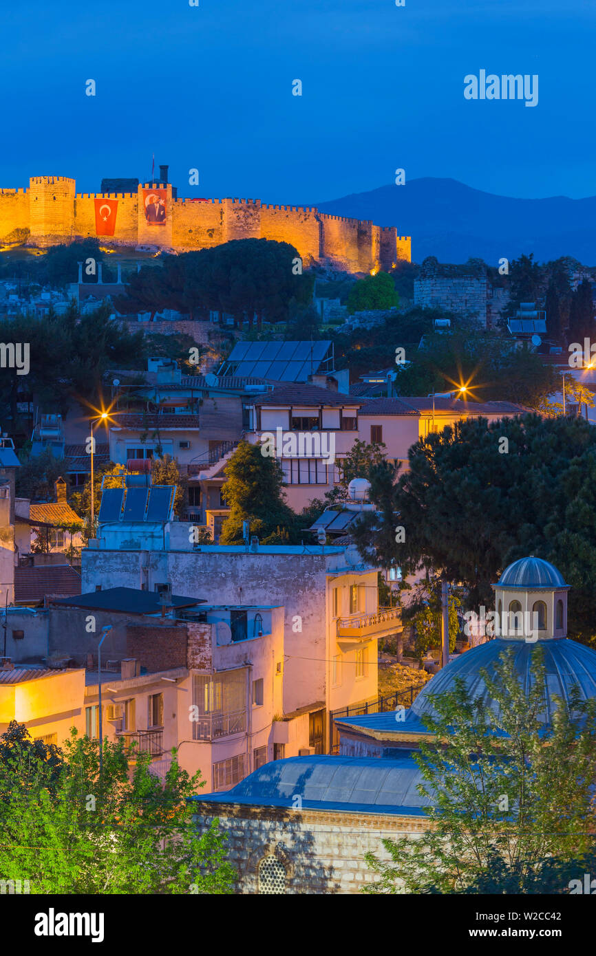 Fortezza, Ayasoluk Hill, Efeso, Selcuk, provincia di Izmir, Turchia Foto Stock