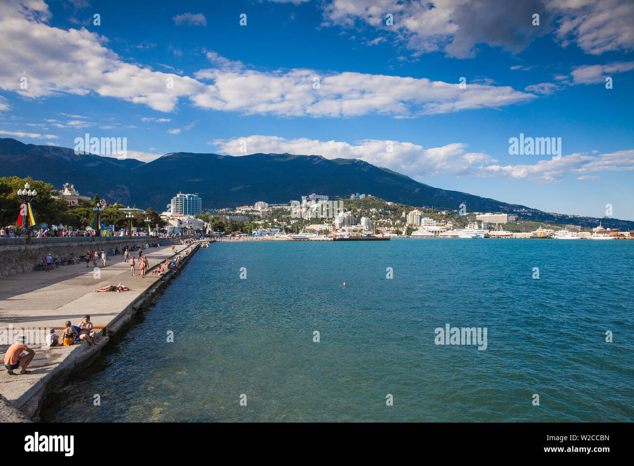 Ucraina, Crimea, Yalta, terrapieno di Yalta Foto Stock