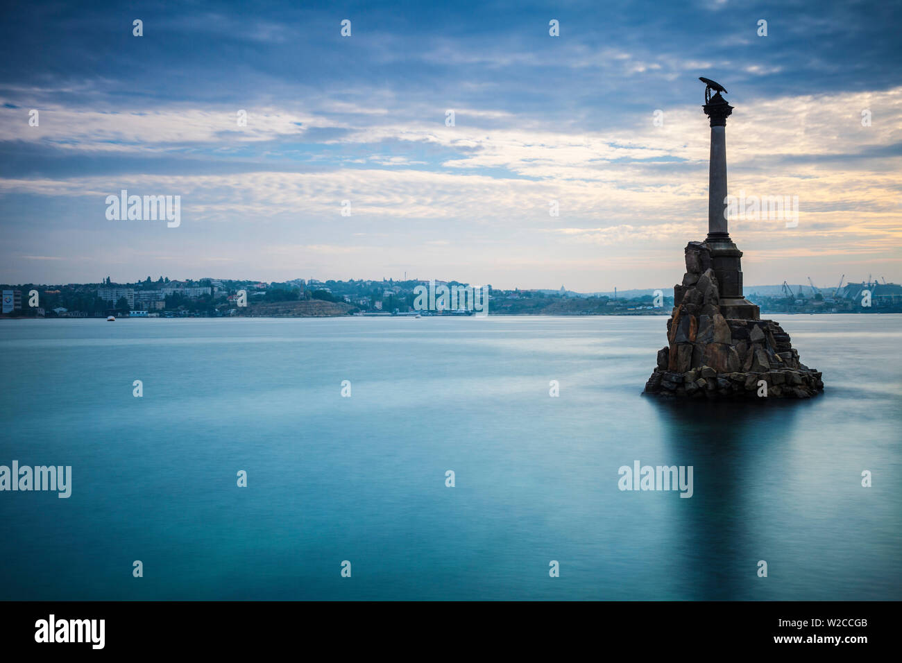 Ucraina, Crimea, Sebastopoli, colonna Eagle - Monumento alle navi passeggere Foto Stock