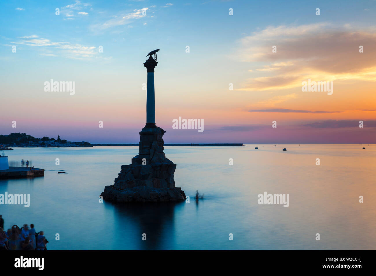 Ucraina, Crimea, Sebastopoli, colonna Eagle - Monumento alle navi passeggere Foto Stock