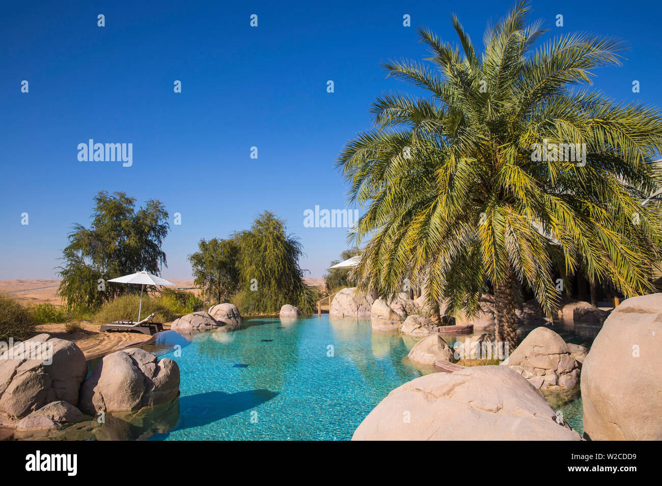 Emirati Arabi Uniti, Abu Dhabi Al Ain, Remah deserto, Telal Resort Heritage Village Foto Stock