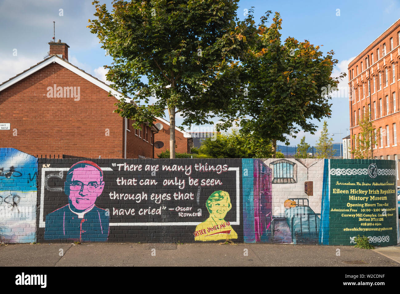 Regno Unito e Irlanda del Nord, Belfast, Falls Road, murales politici Foto Stock