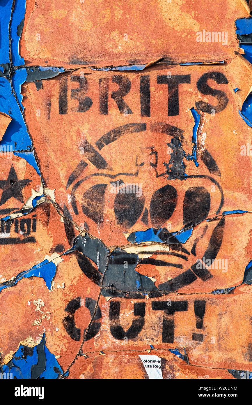 Regno Unito e Irlanda del Nord, Belfast, Falls Road, International parete murale politico Foto Stock