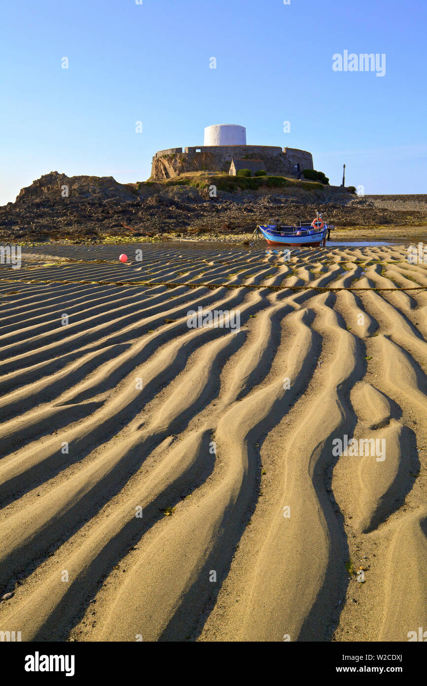 Fort Grey, Rocquaine Bay, Guernsey, Isole del Canale Foto Stock