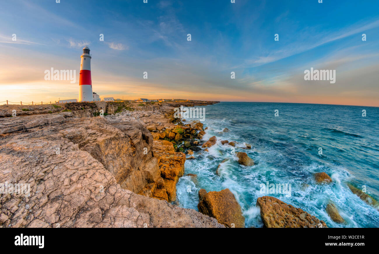 Regno Unito, Dorset, Jurassic Coast, Portland Bill, Portland Bill Lighthouse Foto Stock