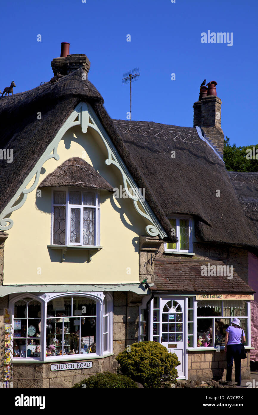 Tea Shop e negozio di articoli da regalo, Shanklin, Isle of Wight, Regno Unito Foto Stock