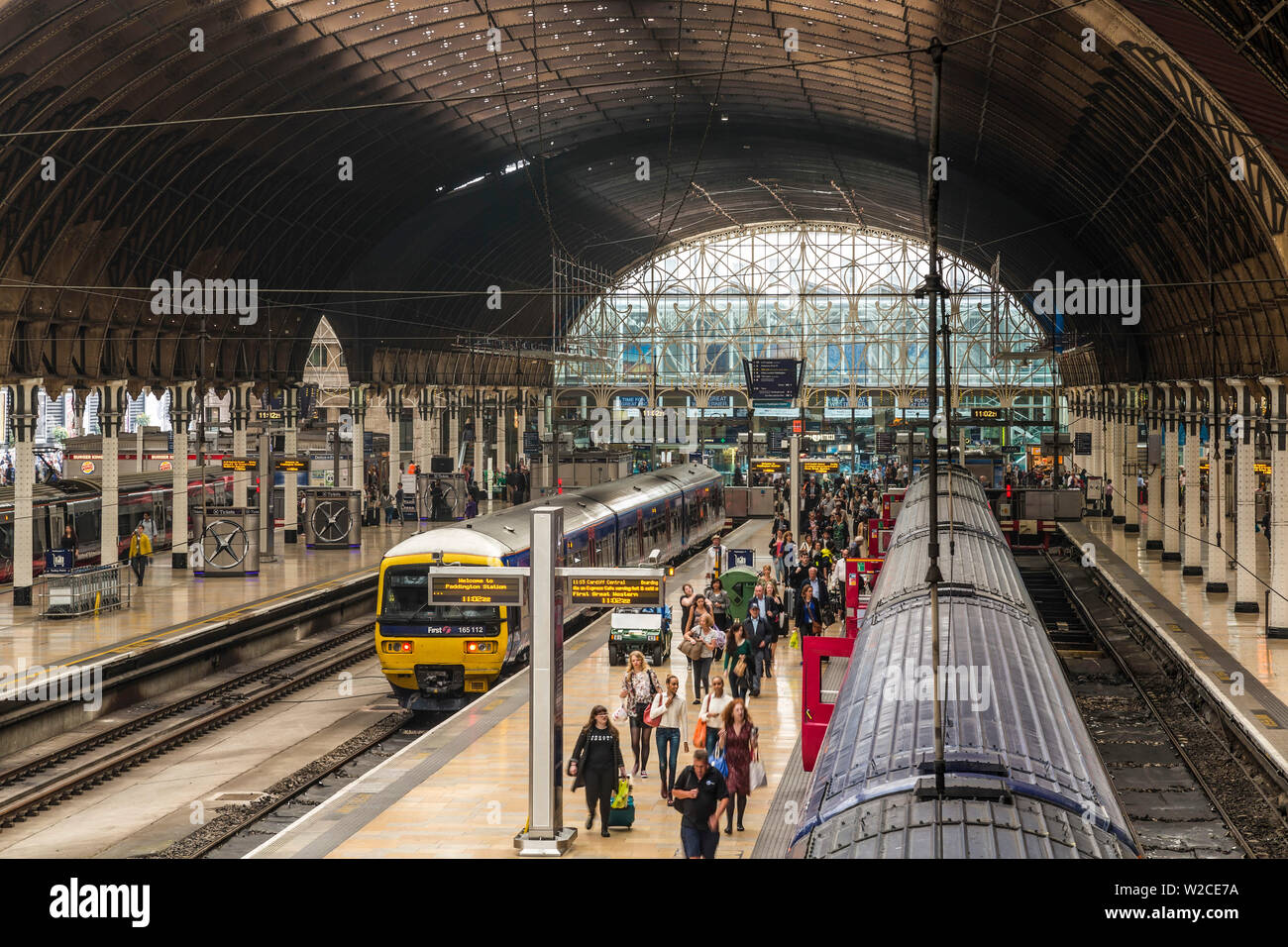 La stazione ferroviaria di Paddington, Paddington, Londra Foto Stock