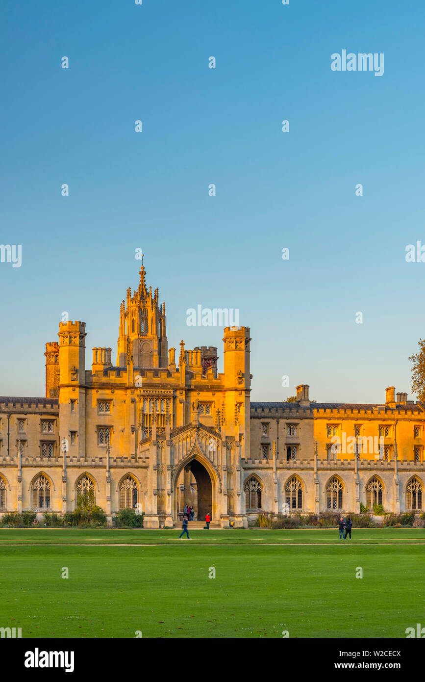 Regno Unito, Inghilterra, Cambridgeshire, Cambridge, St. John's College, nuova Corte Foto Stock