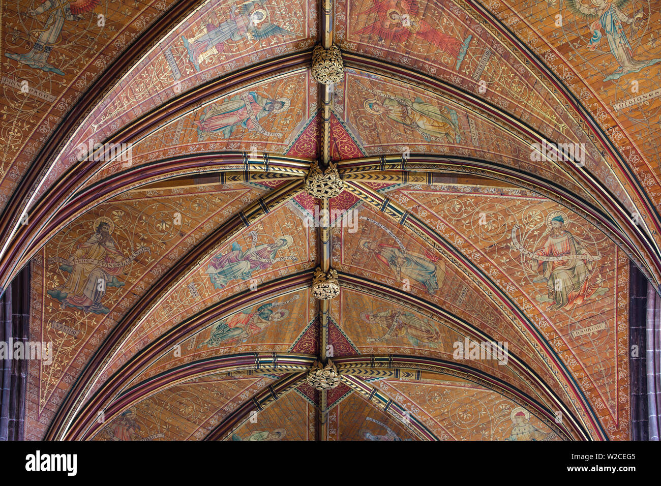 Regno Unito, Inghilterra, Cheshire, Chester, Chester cattedrale soffitto Foto Stock