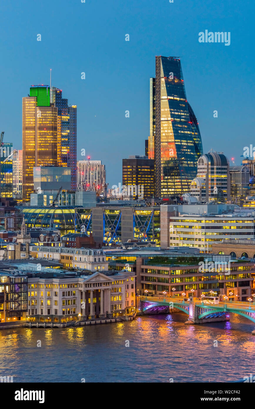 Regno Unito, Inghilterra, Londra, Città di Londra, Skyline, compreso il Cheesegrater Foto Stock