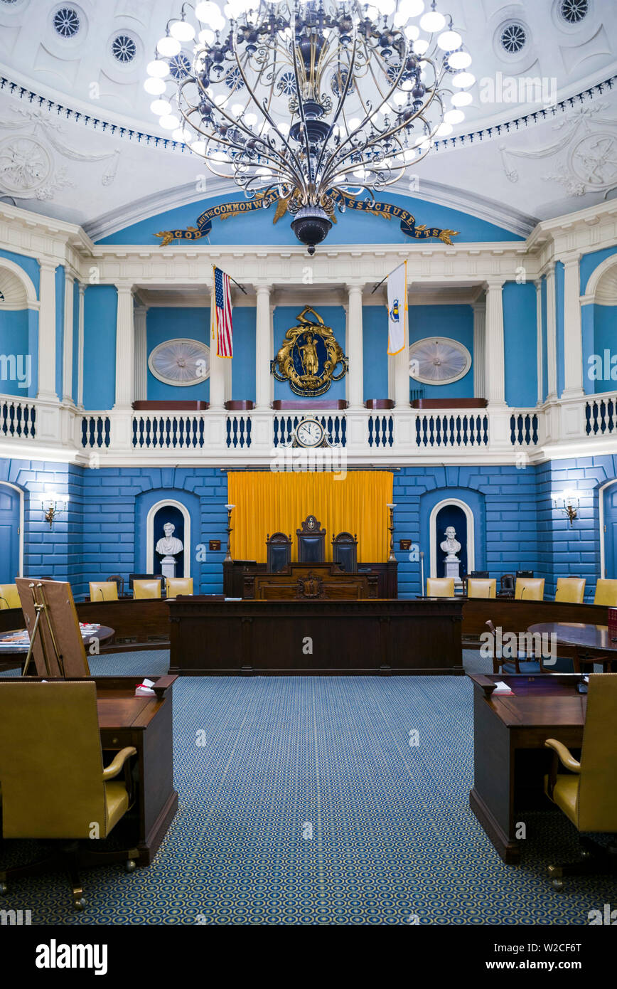 Stati Uniti d'America, Massachusetts, Boston, Massachusetts State House, membro della Camera del Senato Foto Stock